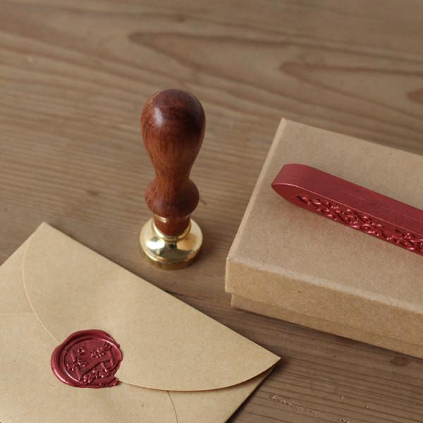 Floral Monogram Wax Seal Stamp Kit Personalized Wax Seal Stamp Gift Set :  VEASOON