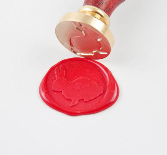 Bunny Wax Seal Stamp/wreath rabbit wax stamp kit /Wax Stamp Kit/weddin –  DokkiDesign