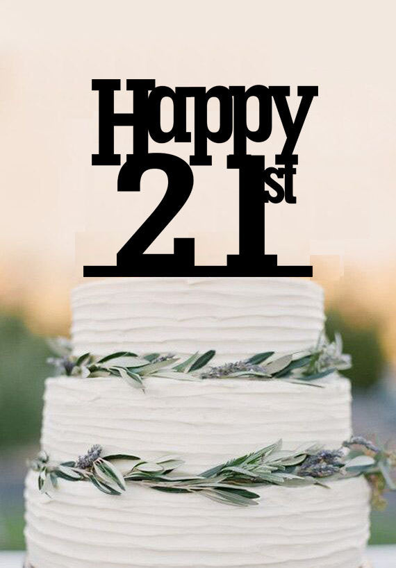 21 birthday topper | Etsy | 21st birthday cake toppers, Birthday cake  toppers, 21 cake topper