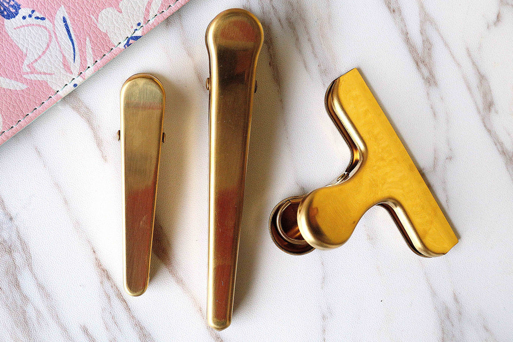  Brass Gold Clip Binder Clips Metal Paper Clips Heavy