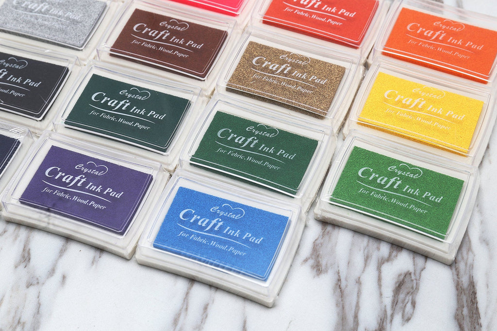 Craft Ink Pad Stamps,15 Color Craft Ink Pad for Stamps, Paper
