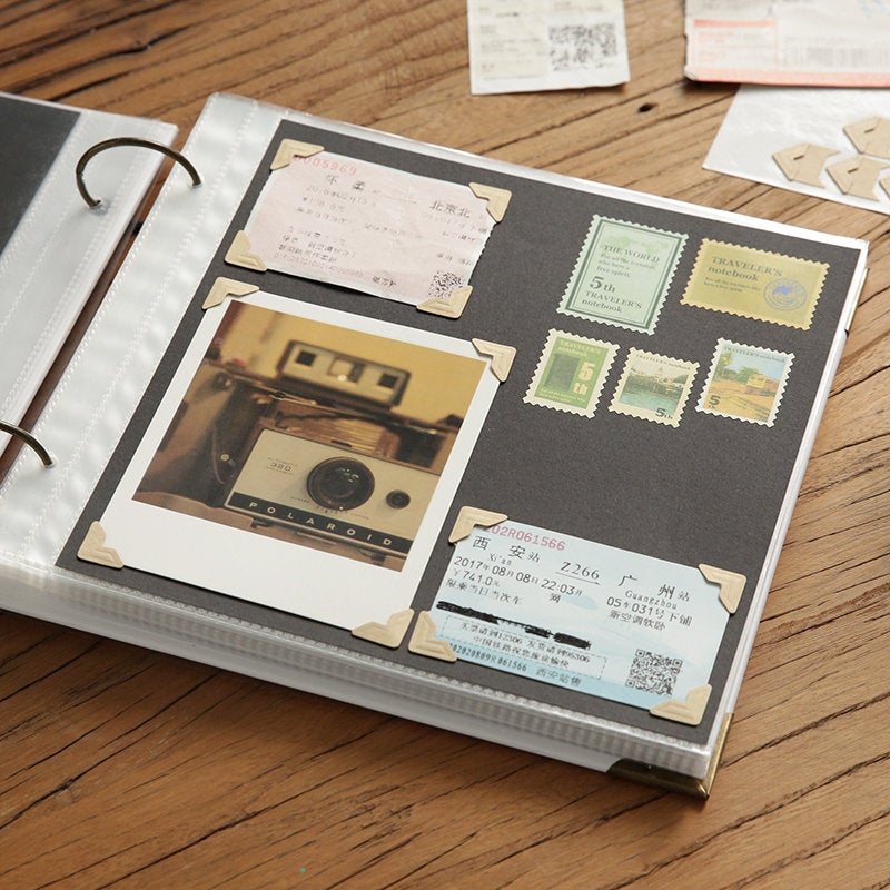 Digital Scrapbook Binder, Kraft Paper Digital, Memory Book, Photo