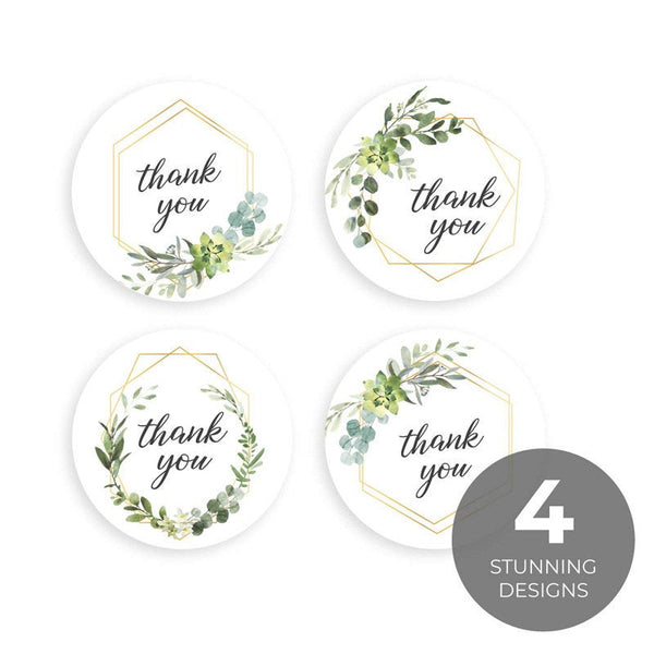 Wedding thank you stickers favor box stickers, botanical thank you sticker, hexagon thank you label, gift packaging stickers