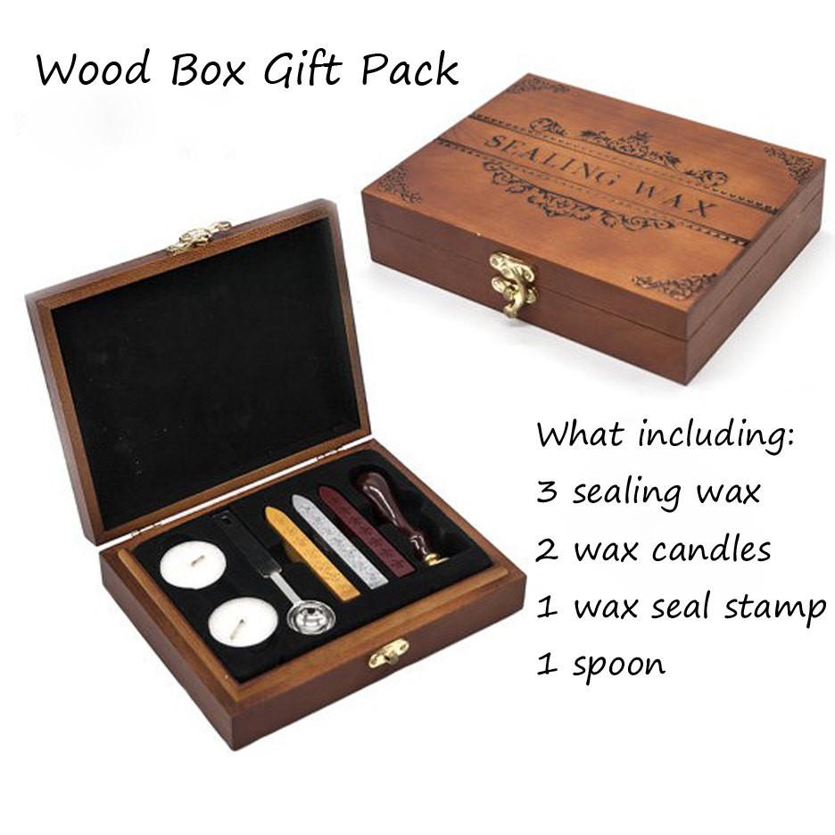 DIY Sealing Wax Gift Box Vintage Wax Seal Kit Custom Invitation