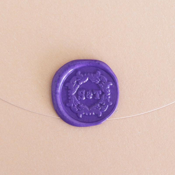Custom Wedding Wax Seal Stamp Kit, Personalized stamp green box gift s –  DokkiDesign