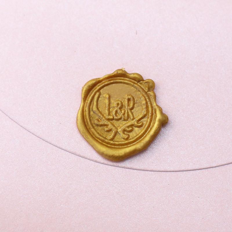 Personalised Initials Wax Seal Stamp Wooden Handle Wedding Invitations  Custom